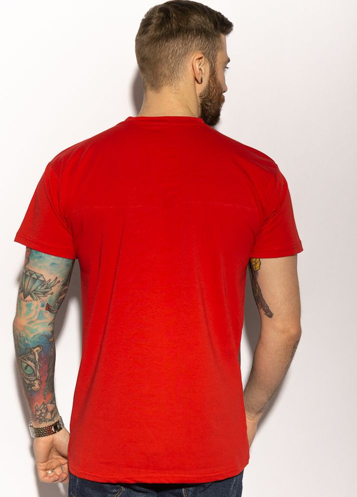 Бесцветная футболка мужская (красно-серый) Time of Style