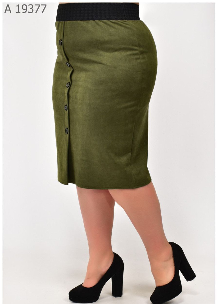 Оливковая (хаки) повседневный юбка SK