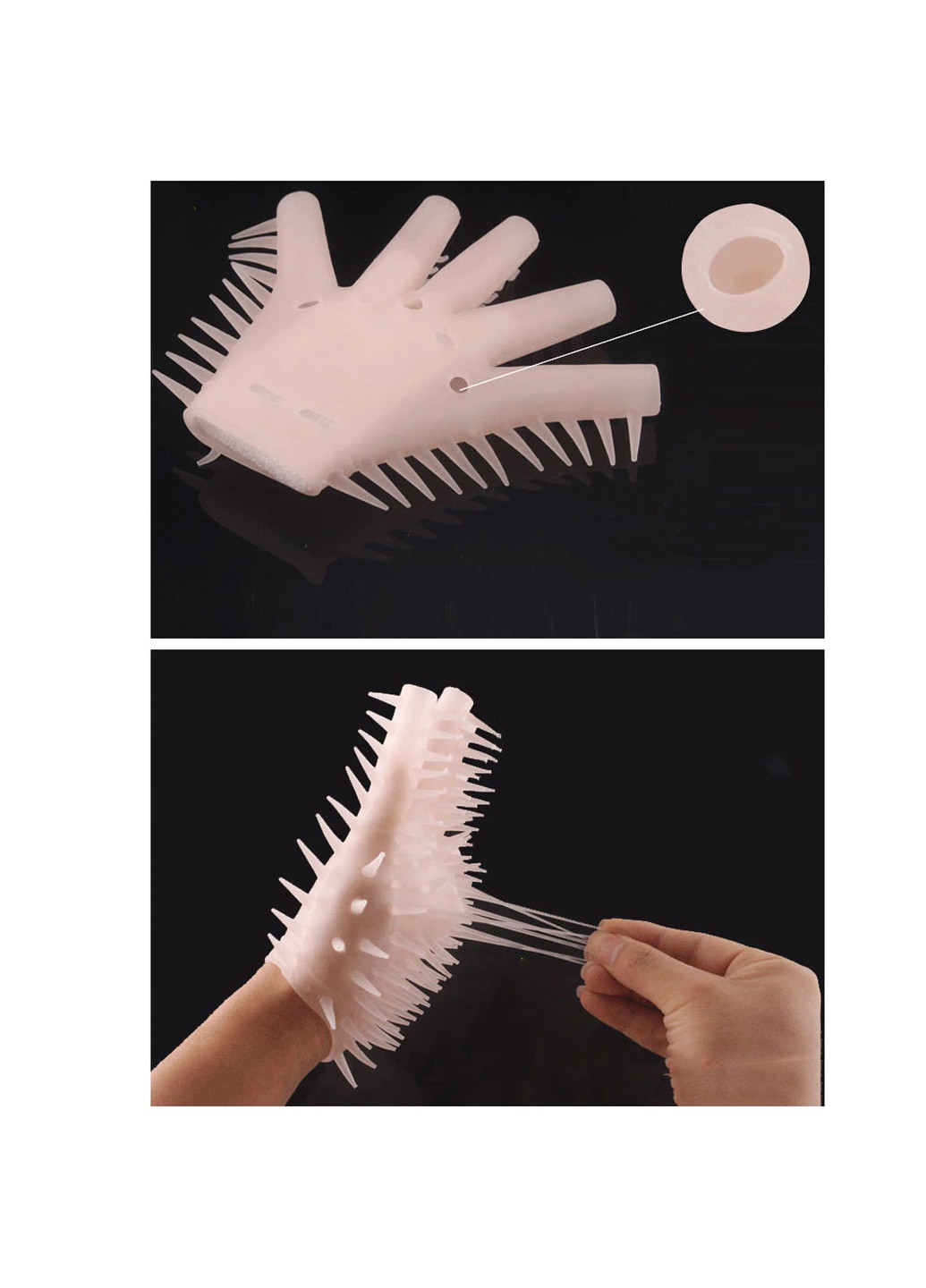 Рукавиця з шипами для еротичного масажу Langsha (258659182)