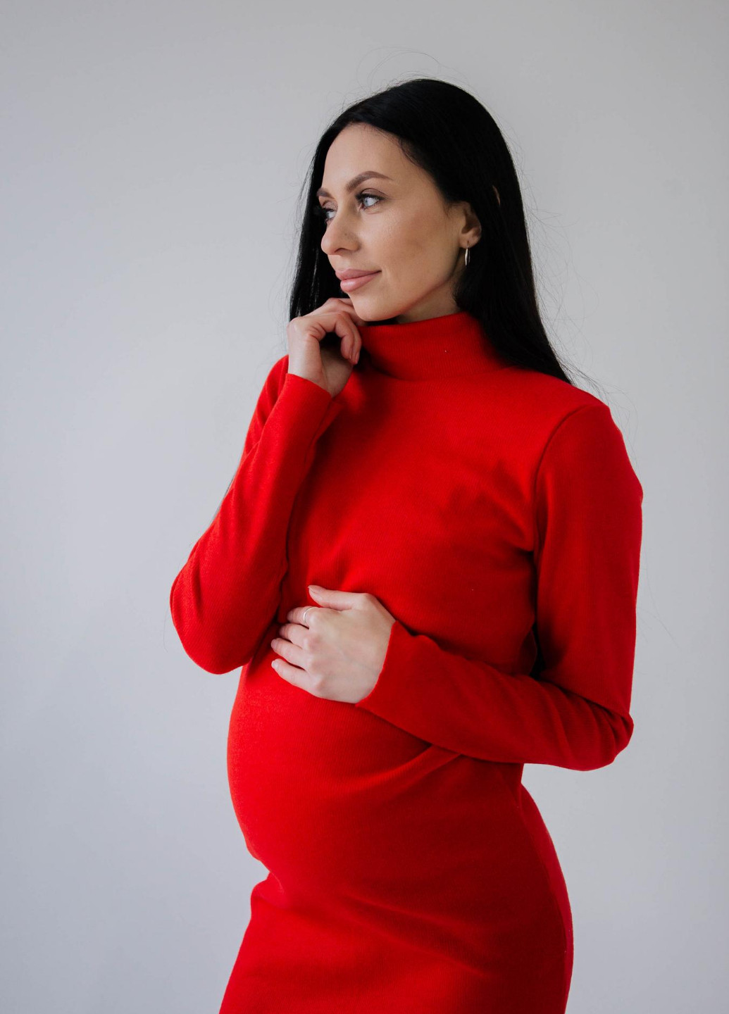 Червона плаття для вагітних з секретом для годування HN однотонна