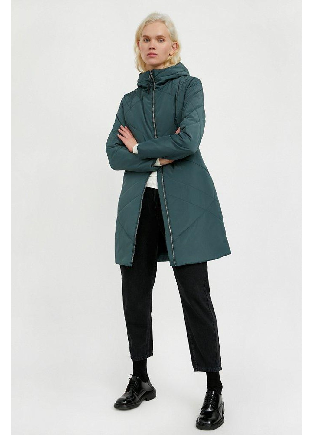 Зеленая демисезонная куртка a20-11007-511 Finn Flare