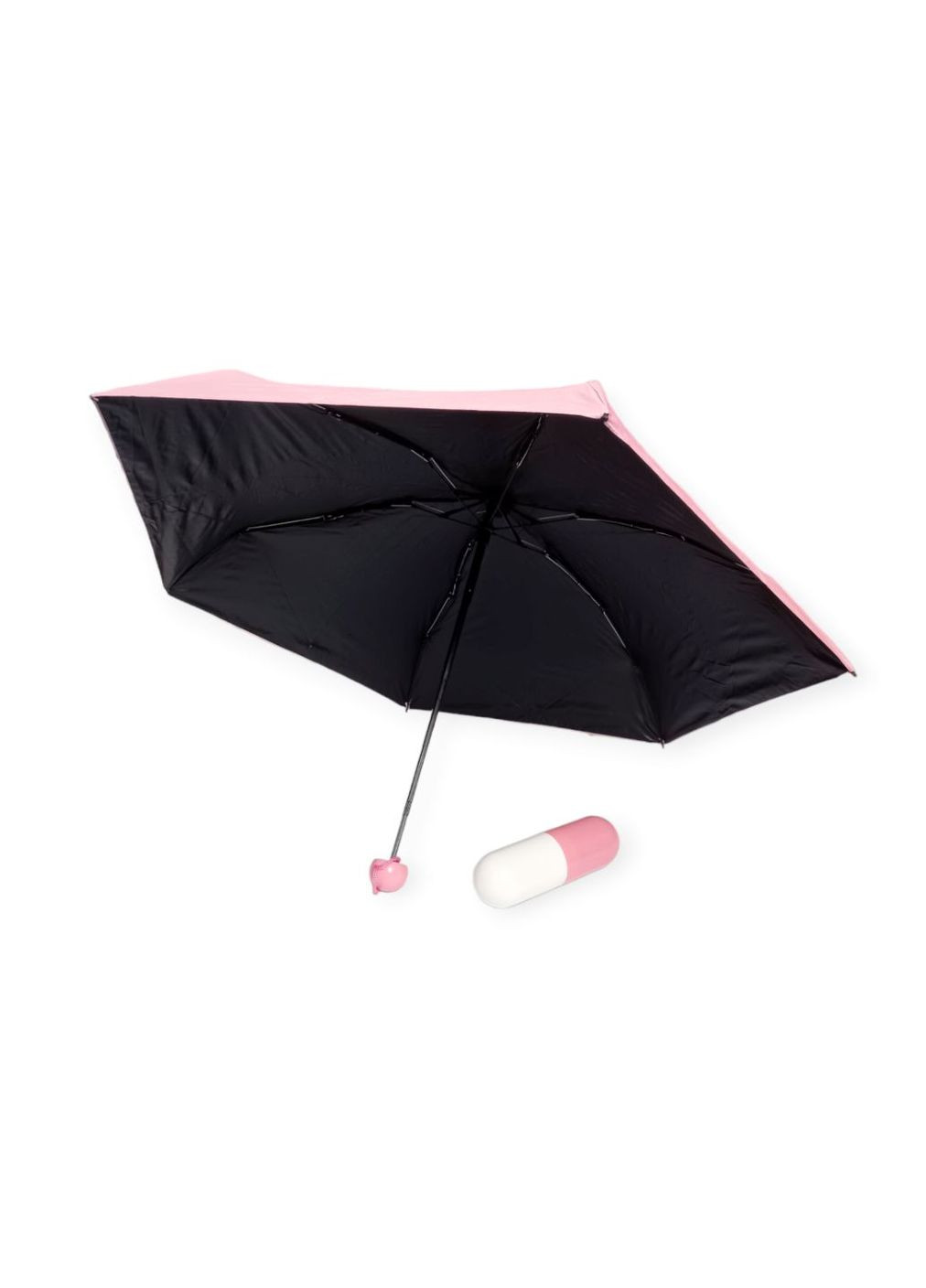 Зонт в капсуле футляре раскладной 90 х 90 х 50 см женский мини карманный зонтик розовый No Brand (270016428)