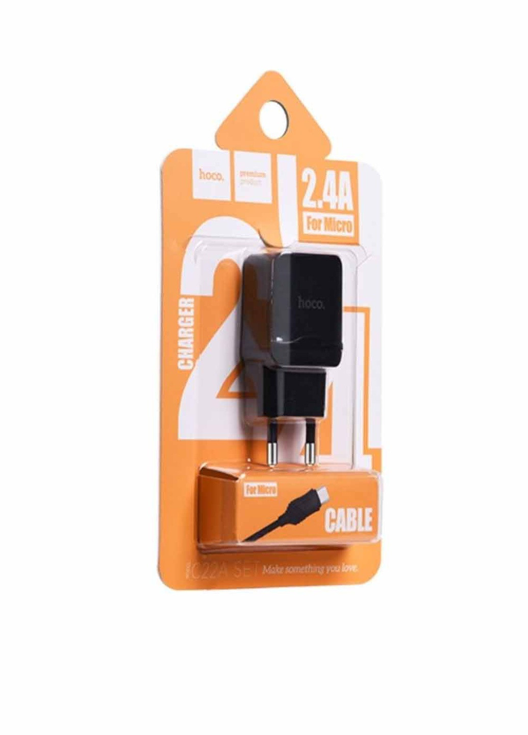 Зарядное устройство C22A 1 USB 24A Micro цвет черный ЦБ-00196961 Hoco (259442924)