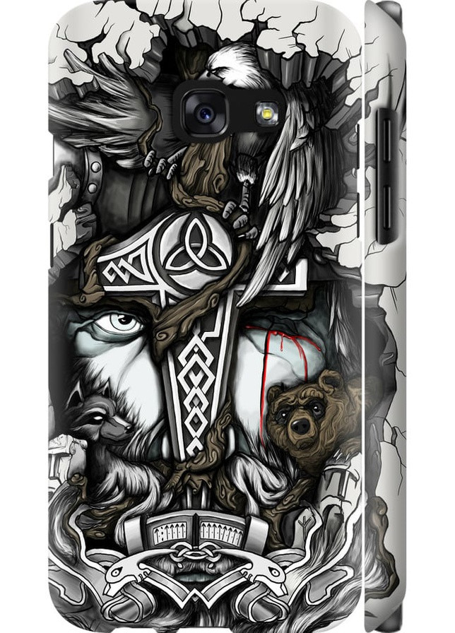 3D пластиковий матовий чохол 'Тату Вікінг' для Samsung Galaxy A3 (2017) Endorphone Samsung Galaxy A3 (2017) (257836236)