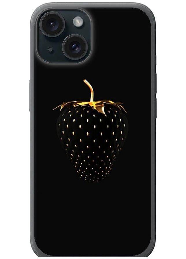 Силіконовий чохол 'Чорна полуниця' для Endorphone apple iphone 15 (266049186)