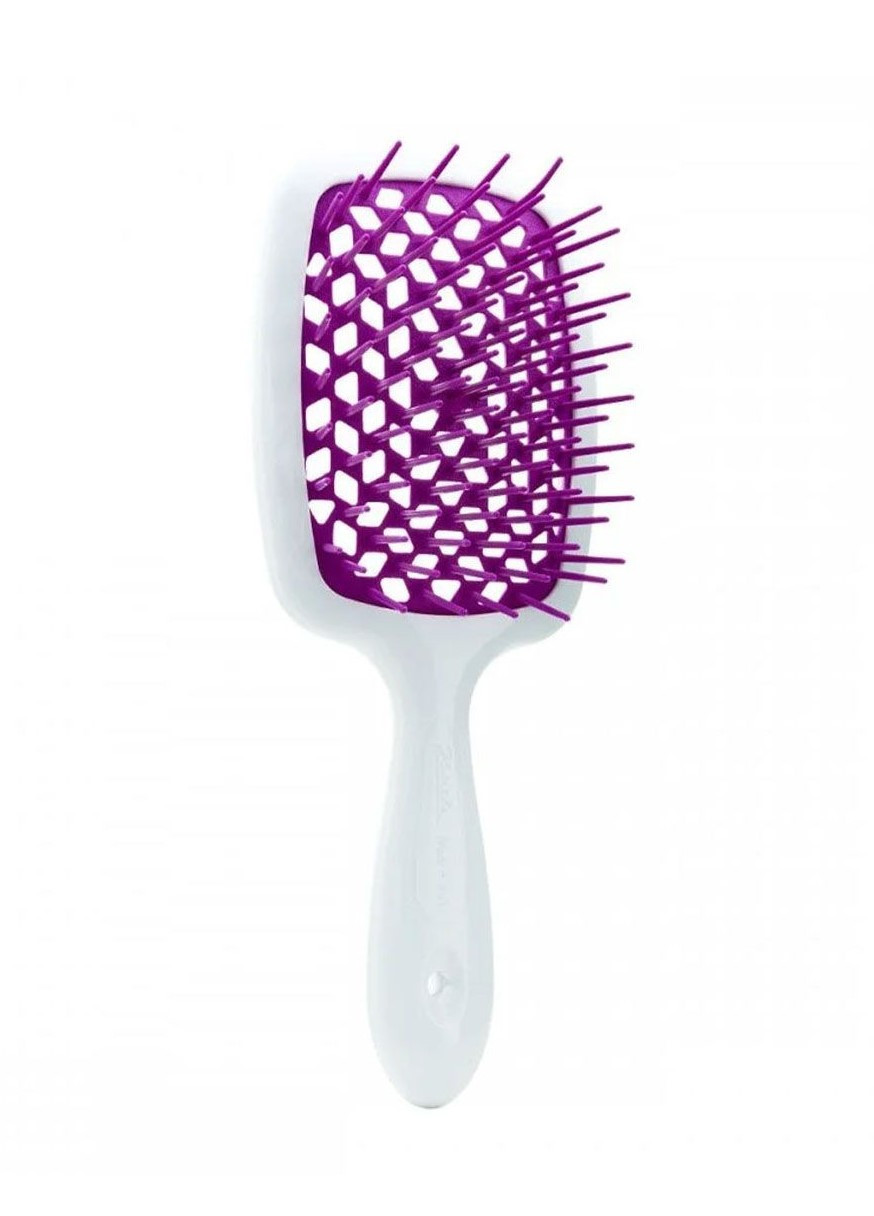 Расческа для волос белая с фиолетовым Superbrush Small The Original Janeke (268380380)