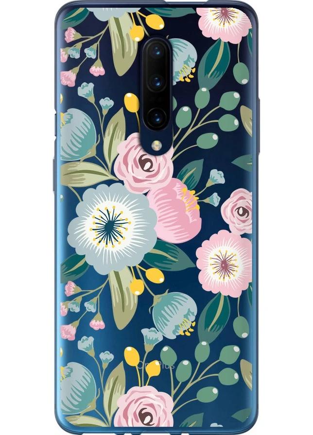 Силиконовый чехол 'Цветочные обои v2' для Endorphone OnePlus 7 Pro (258091934)