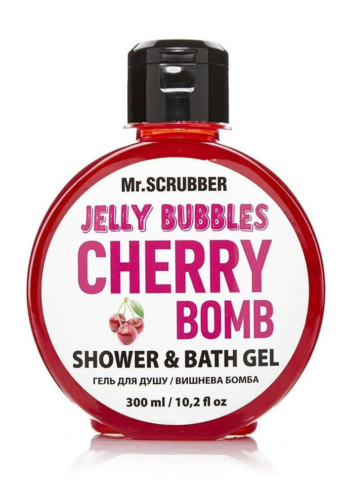 Гель для душу "Cherry Bomb" Jelly Bubbles Shower & Bath Gel, 300 мл Mr. Scrubber (257203762)