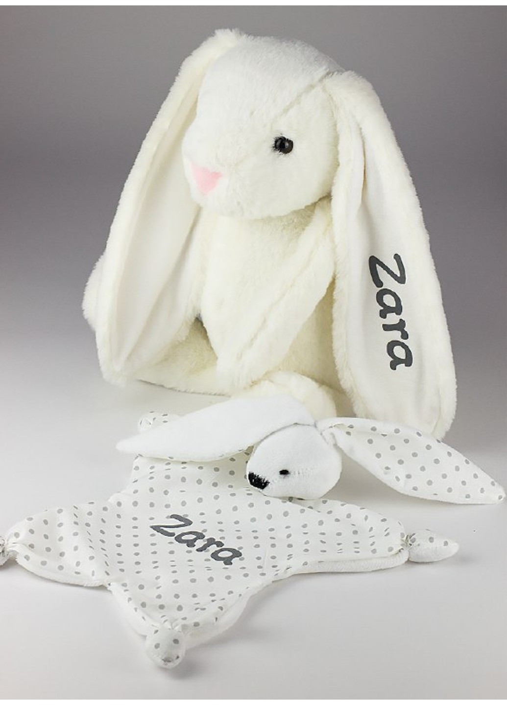Подарок на крещение, подарок для новорожденного зайчик и игрушка-комфортер HeyBaby (257934196)