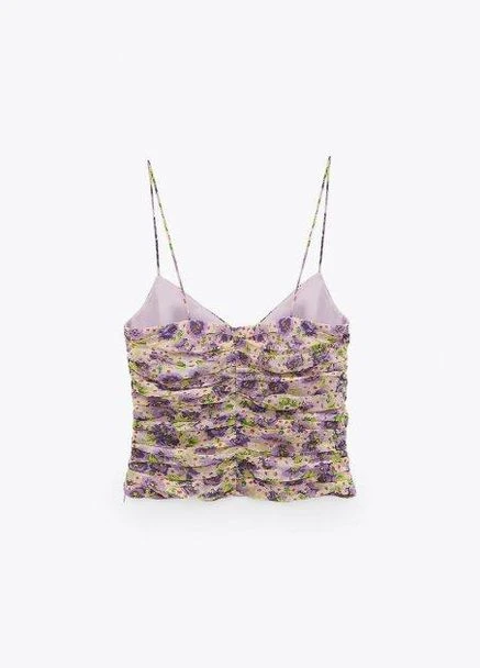 Топ літо,фіолетовий в візерунки, Zara (259134249)