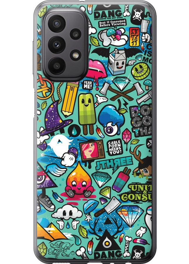 TPU чохол 'Стікер бомбінг 1' для Endorphone Samsung Galaxy A23 A235F (257802496)