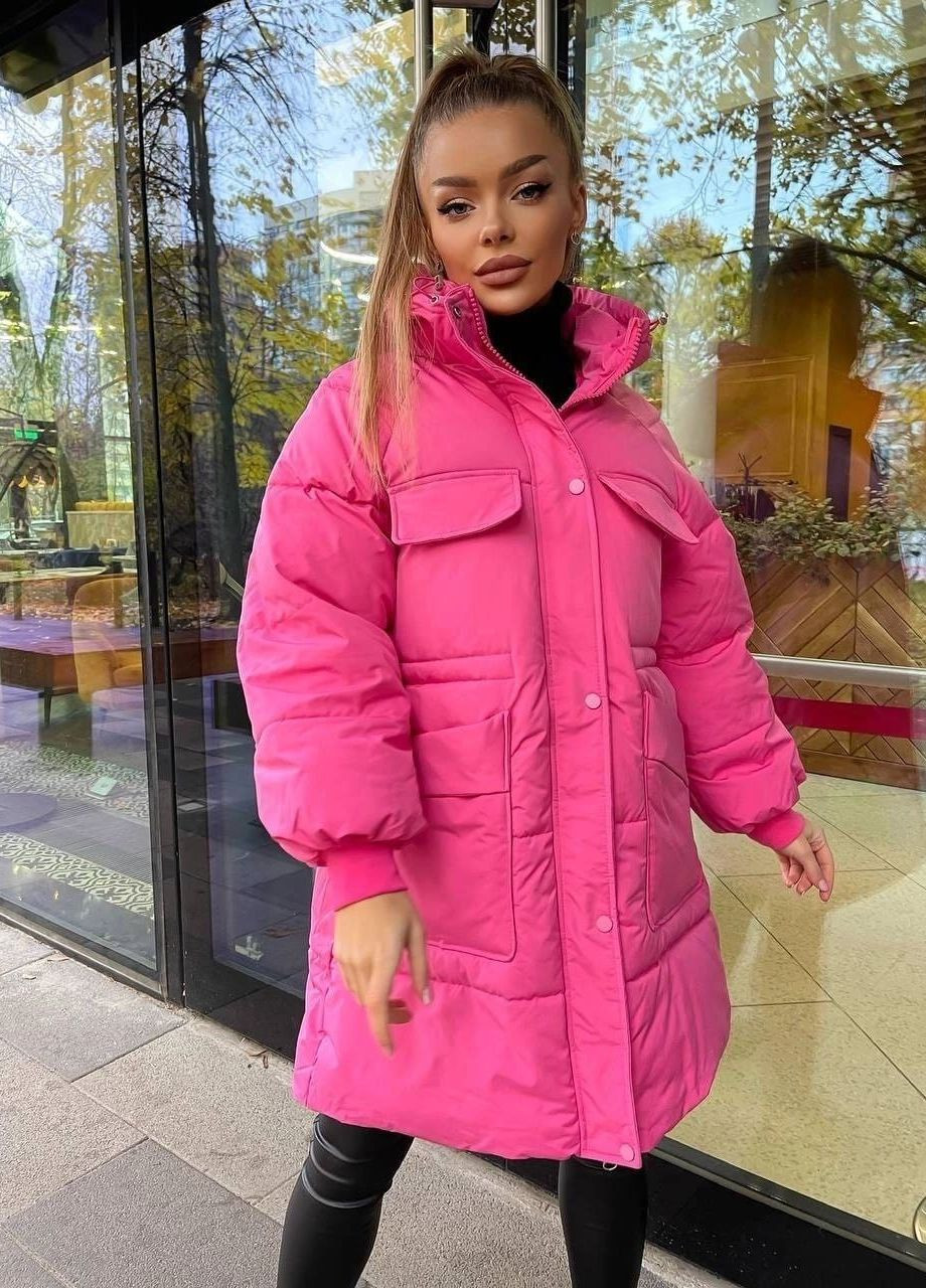 Розовая женская куртка плащевка No Brand