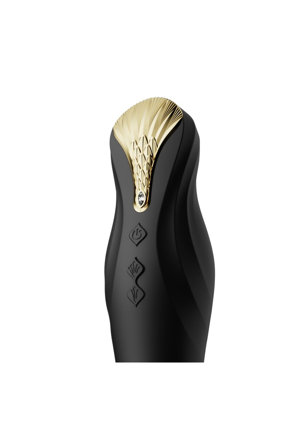 Смартвибратор-пульсатор — King Obsidian Black, кристалл Swarovski Zalo (258470941)