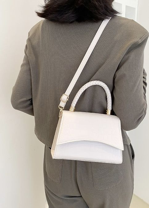 Женская сумка кросс-боди JY6686 рептилия белая молочная No Brand (262609085)