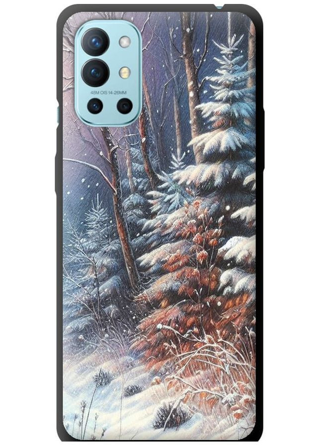 TPU черный чехол 'Зимний пейзаж' для Endorphone OnePlus 9R (275458664)