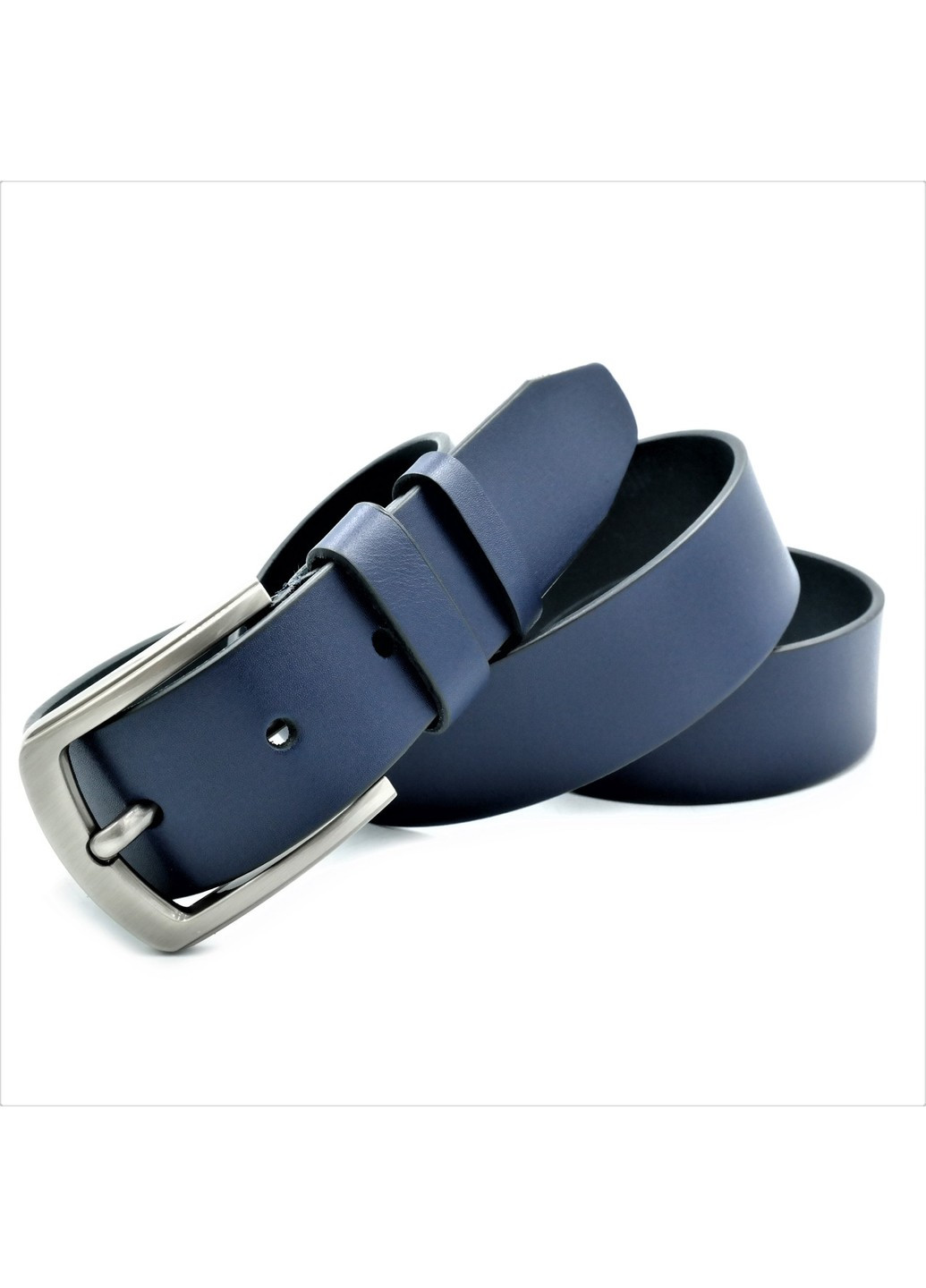Ремень мужской кожаный Weatro Темно-синий 115,120 см lmn-mk38ua-015 Le-Mon (272596738)