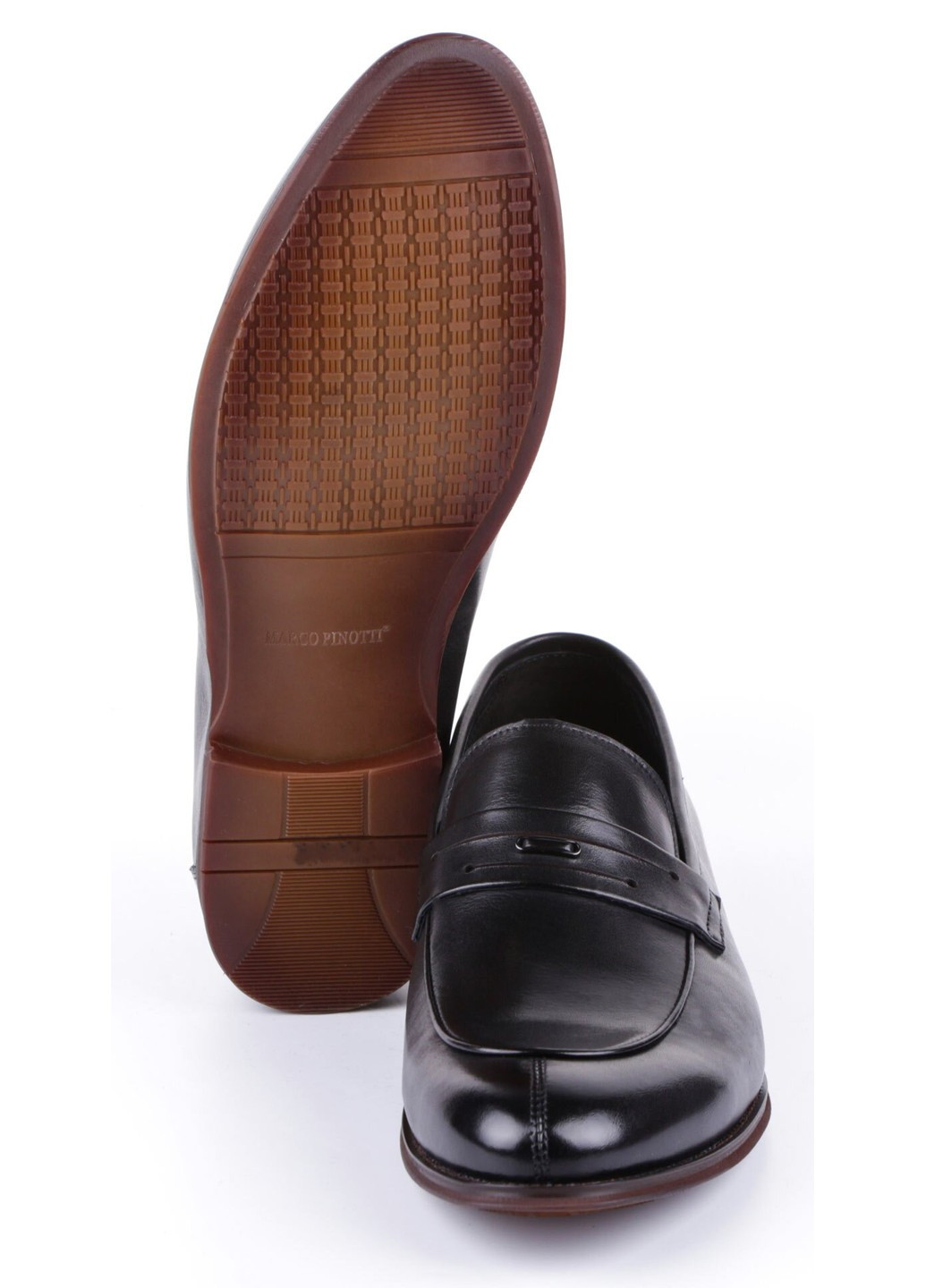 Черные мужские классические туфли 19997 Marco Pinotti без шнурков