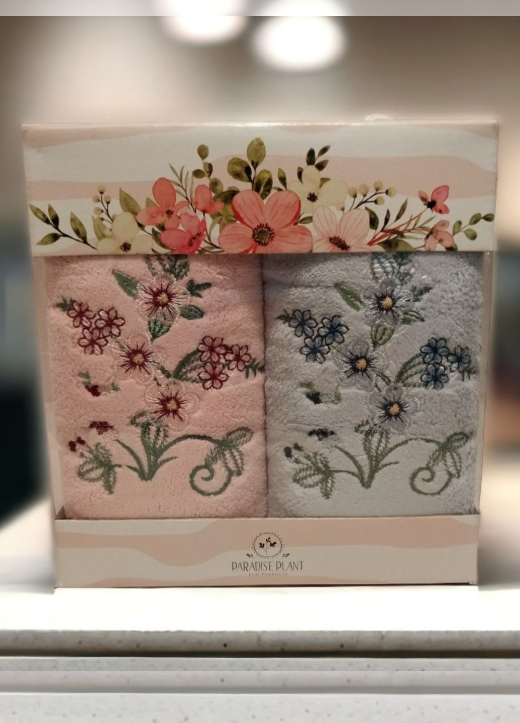 No Brand подарочный набор кухонных полотенец spring flowers цветочный комбинированный производство - Турция