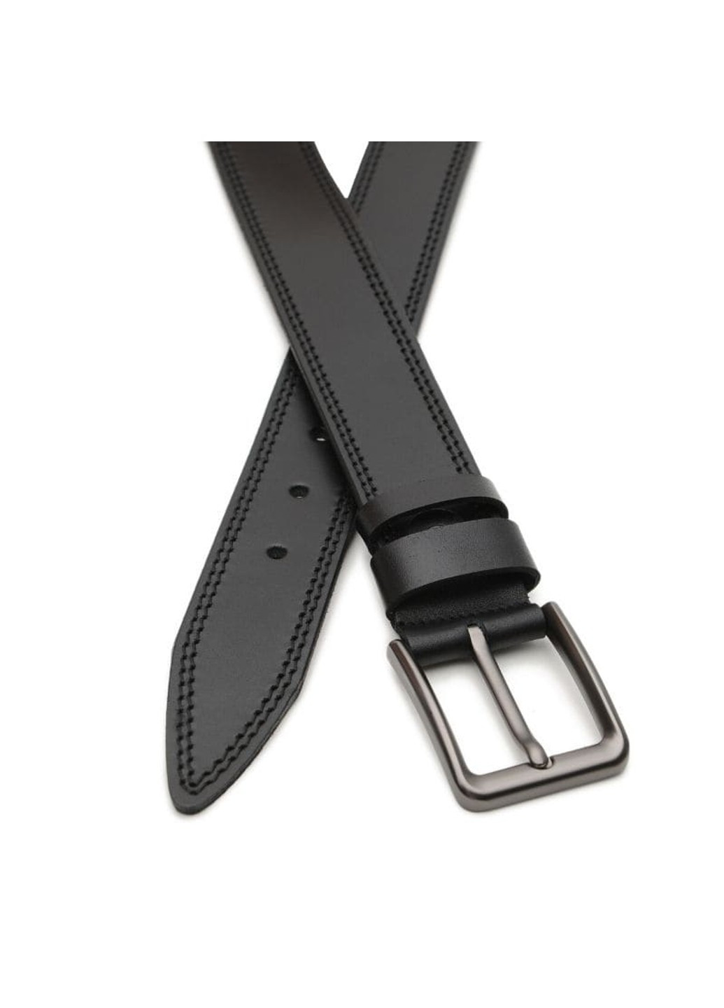 Мужской кожаный ремень V1125GX06-black Borsa Leather (266143413)