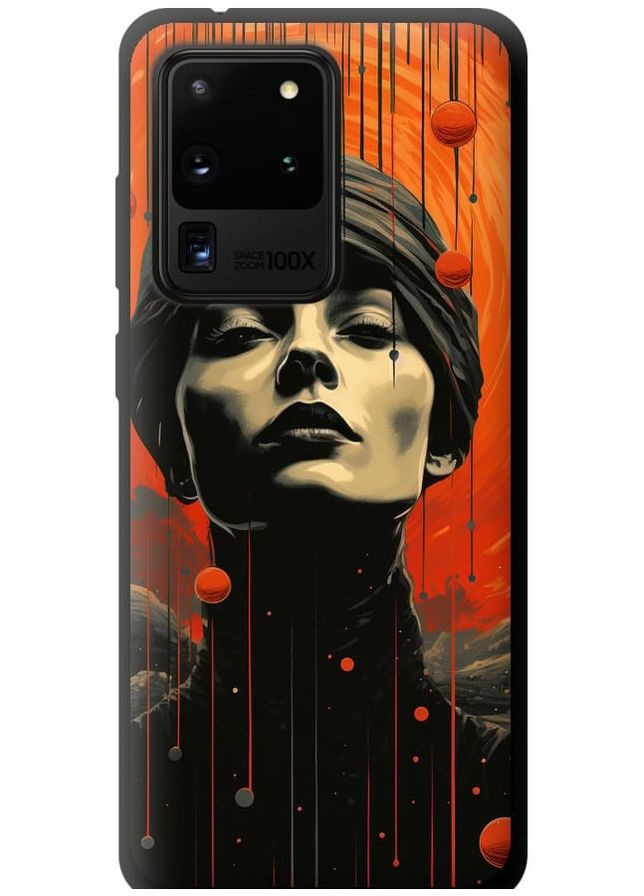 TPU черный чехол 'Абстрактный портрет v2' для Endorphone Samsung Galaxy S20 Ultra (266051033)