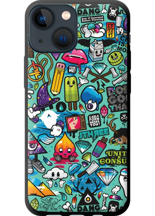 TPU чехол 'Стикер бомбинг 1' для Endorphone Apple iPhone 13 Mini (257902228)