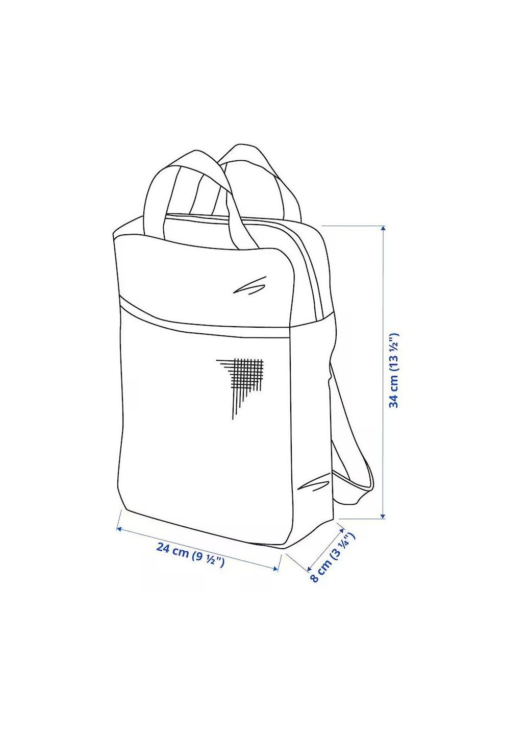 Рюкзак, світло-сірий, 24x8x34см/9л IKEA pivring (260473750)
