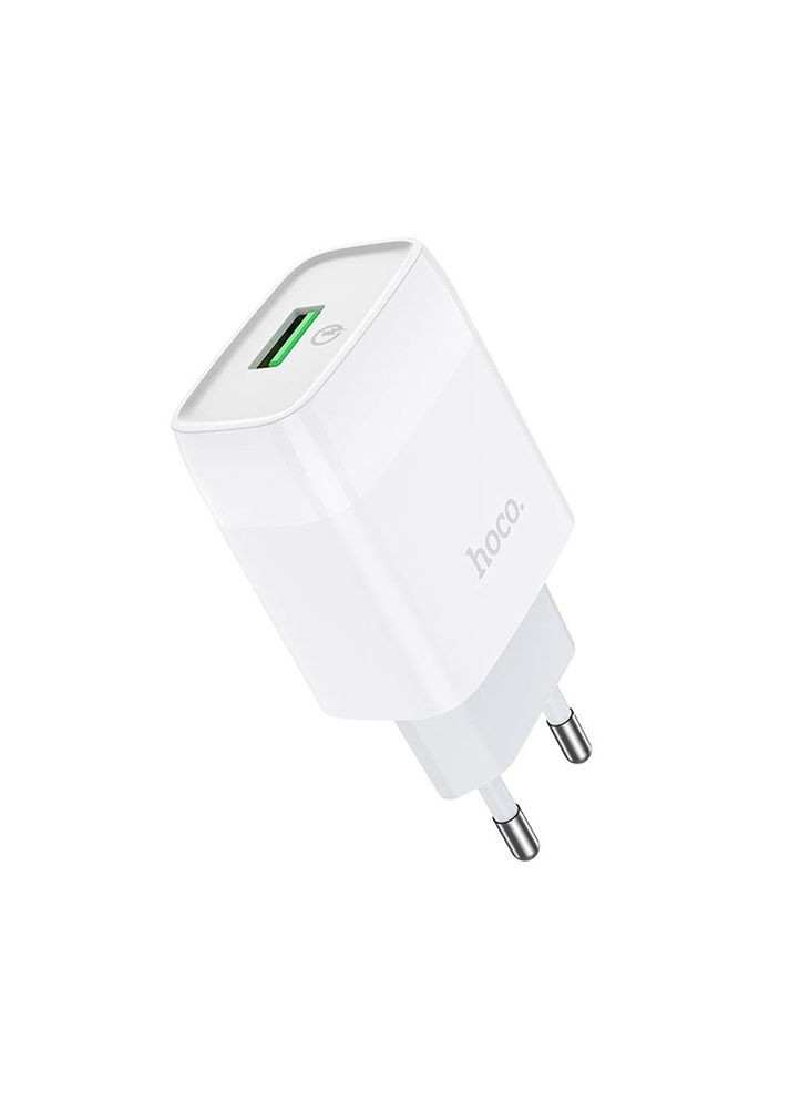 Мережевий зарядний пристрій C72Q USB QC колір білий ЦБ-00224800 Hoco (260529396)