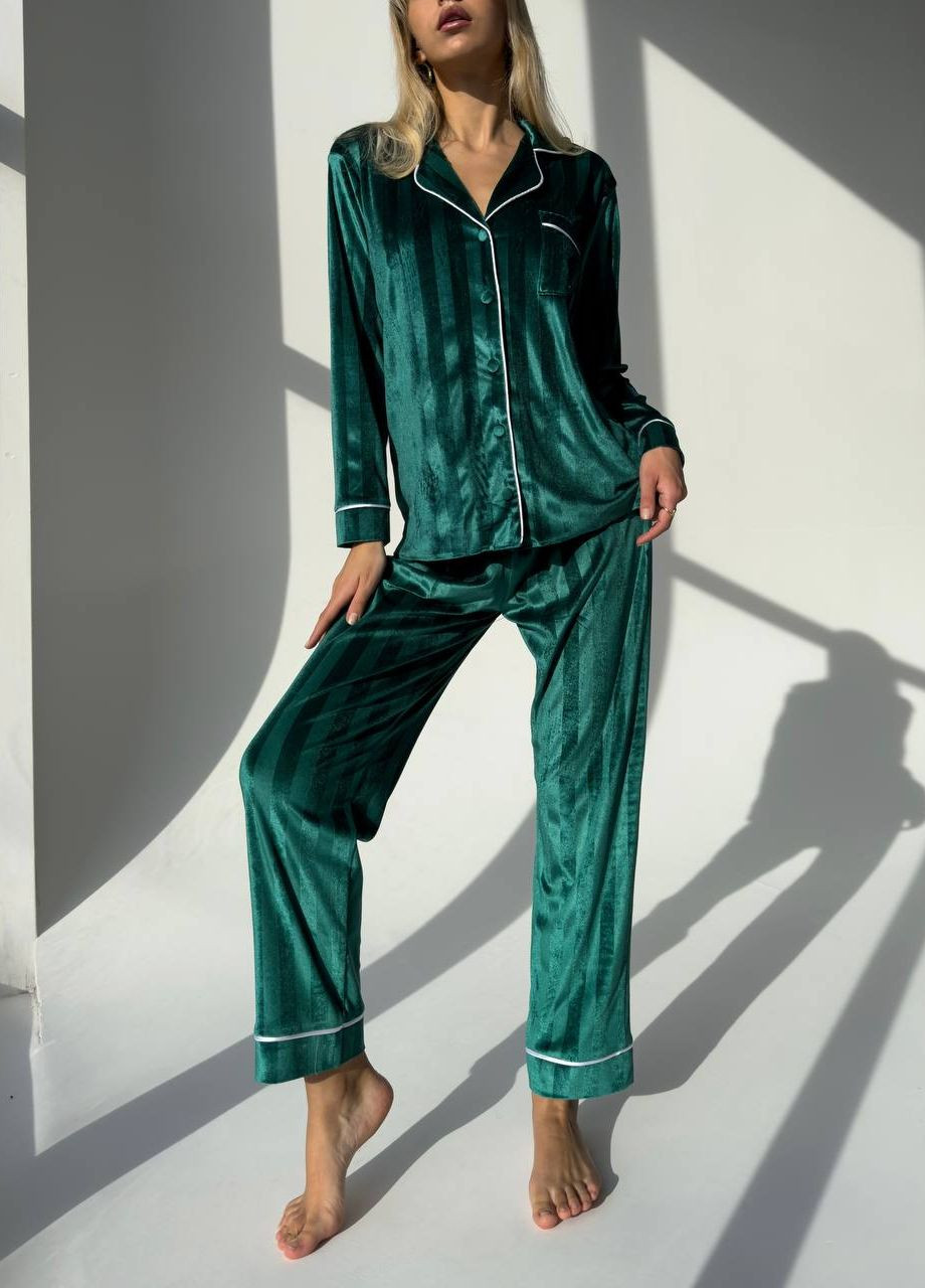 Зелена стильна піжама No Brand