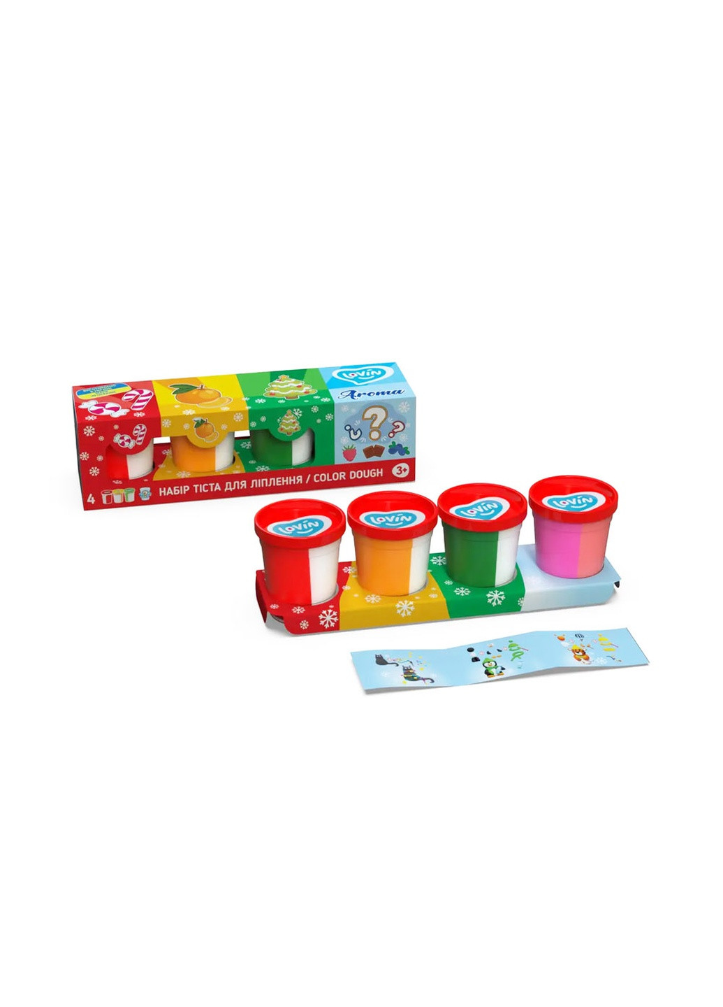 Набір для ліплення з тістом "Aroma Dough 4 cups" колір різнокольоровий ЦБ-00206425 LOVIN'DO (259465228)