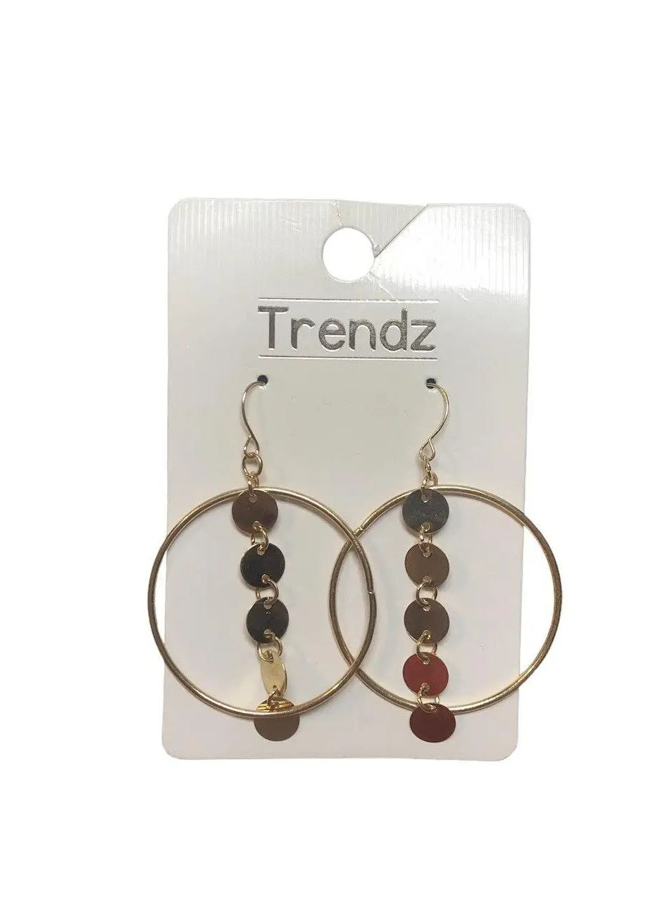 Сережки круглі золотистого кольору Trendz (268125417)