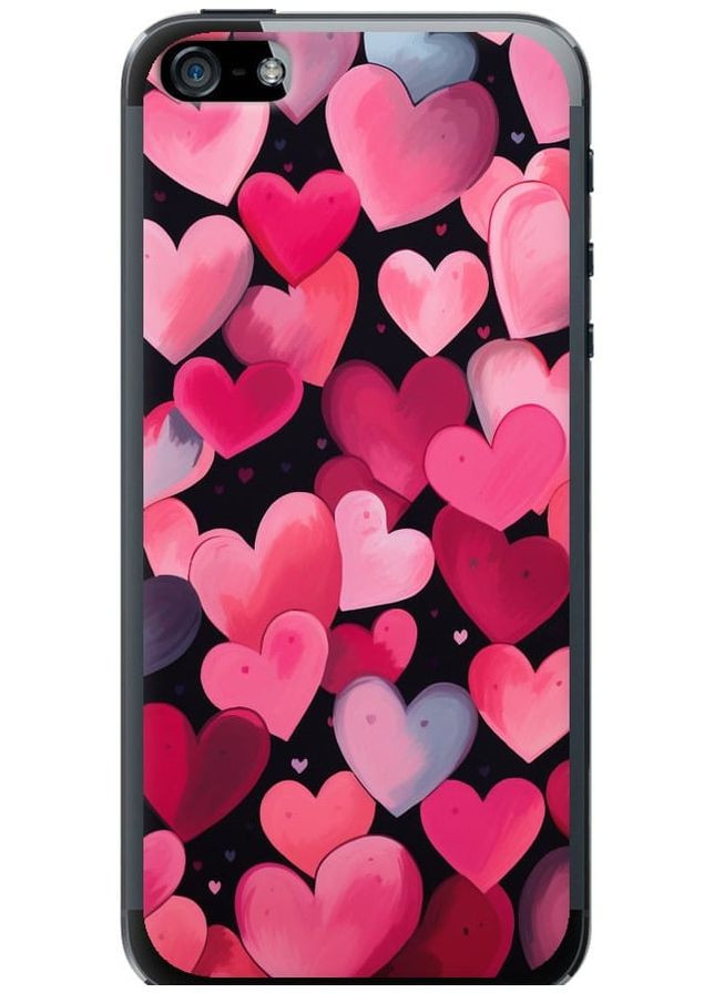 2D пластиковий чохол 'Сердечка 4' для Endorphone Apple iPhone SE (267235819)