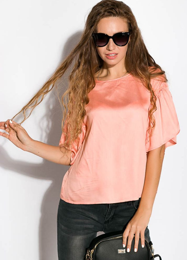 Персикова літня блуза жіноча вільного крою (персиковий) Time of Style
