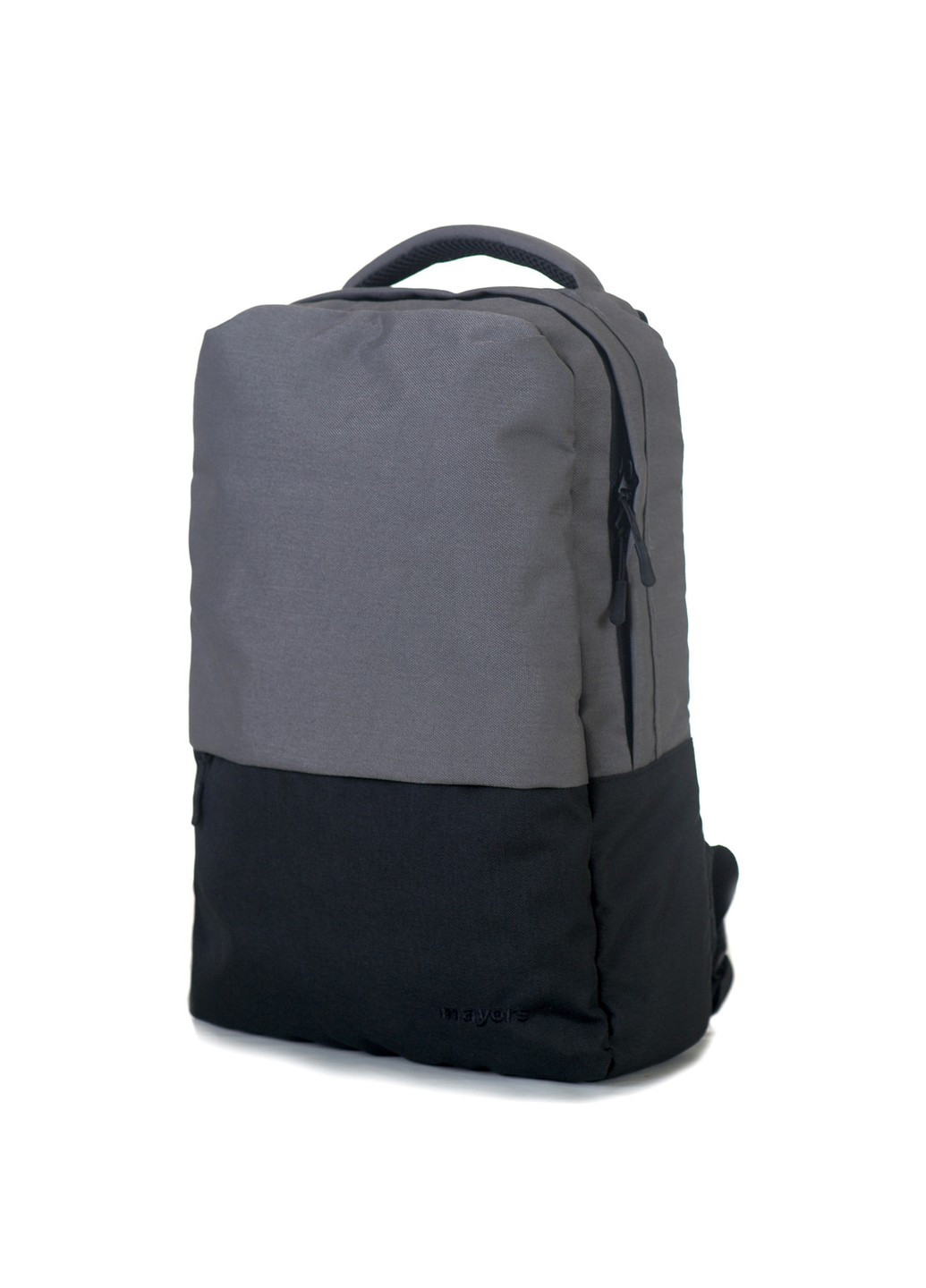 Міський місткий сірий з чорним чоловічий рюкзак, що не промокає, з міцної тканини з м'якою спинкою. No Brand (258591359)