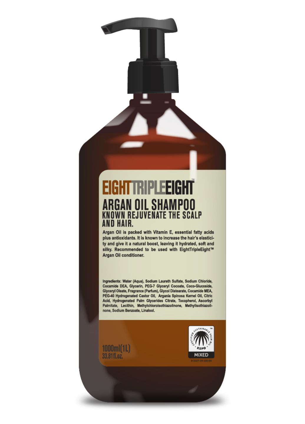 Шампунь для омолодження волосся Argan Oil 1000мл Eight Triple Eight (260516935)