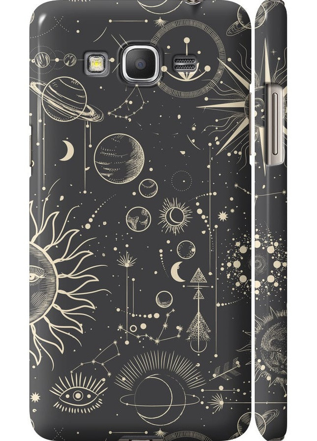 3D пластиковый матовый чехол 'Фаза луны' для Endorphone Samsung Galaxy Grand Prime VE G531H (258082138)