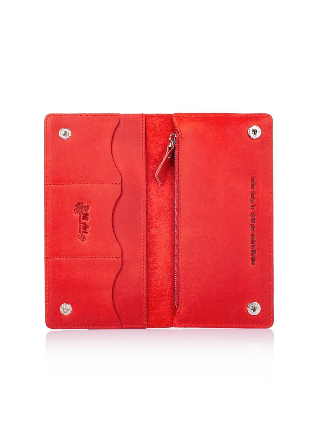 Кожаный бумажник WP-05 Mehendi Art краснаый Красный Hi Art (268371743)