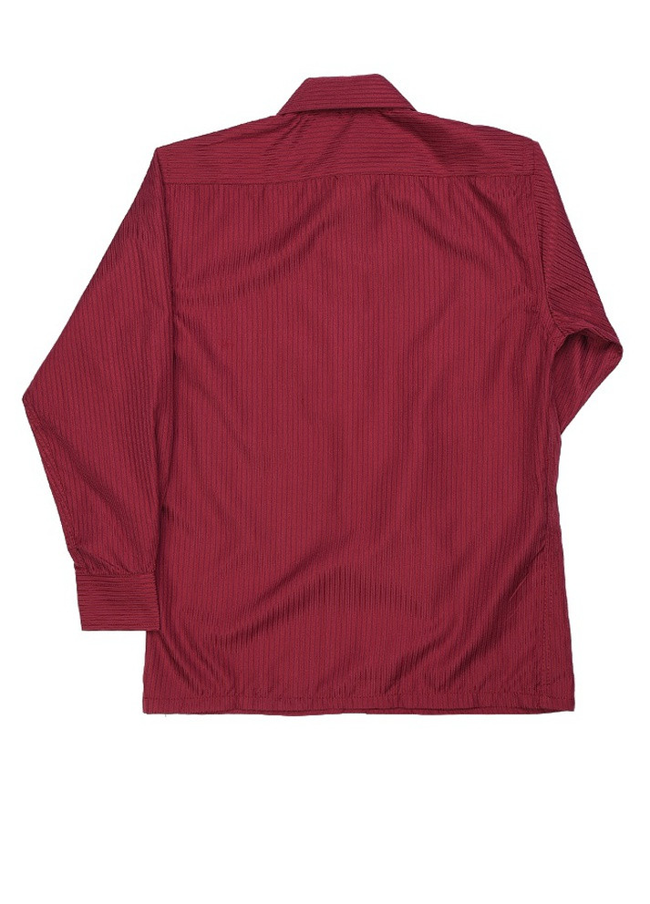 Бордовая классическая рубашка в полоску Let's Shop