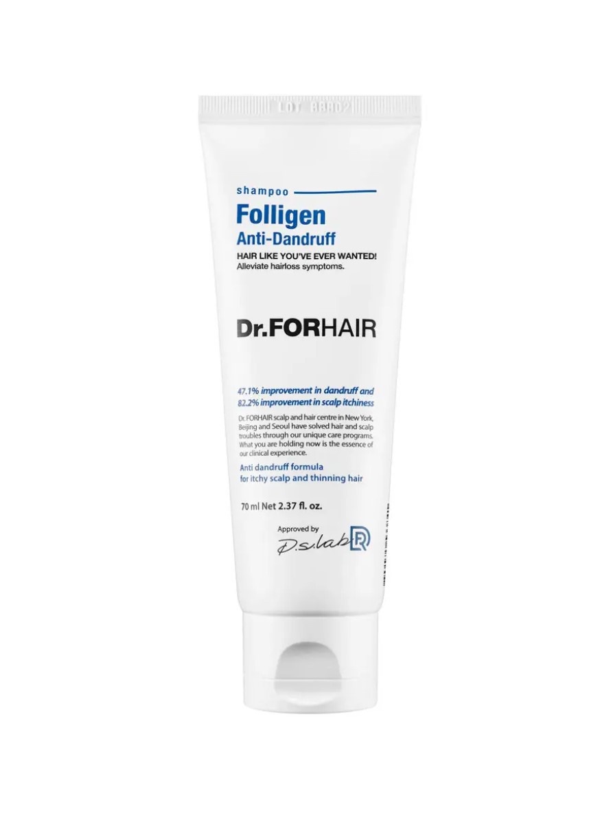 Шампунь проти лупи для ослабленого волосся Folligen Anti-Dandruff Shampoo 70 мл Dr.Forhair (268218770)