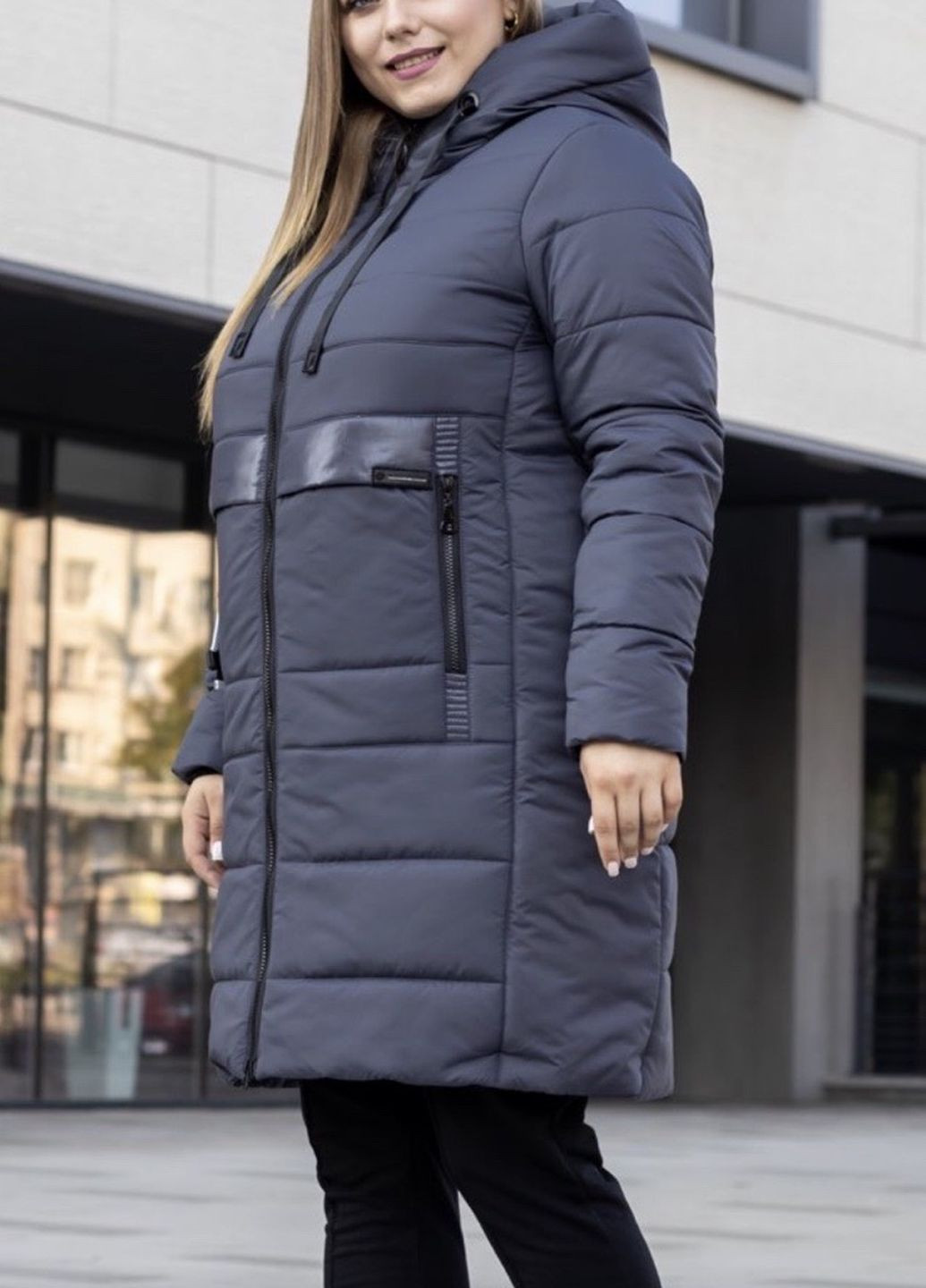 Сіра зимня куртка Eva Classic