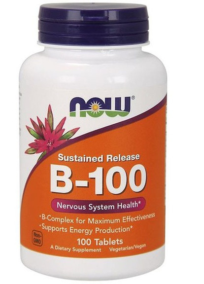 Vitamin B-100 Sustained Release 100 Tabs Now Foods (256724053)