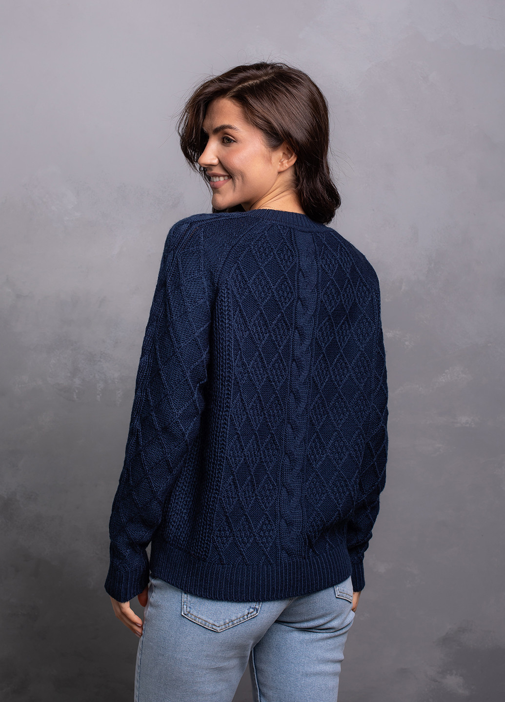 Темно-синий свитер женский Bakhur