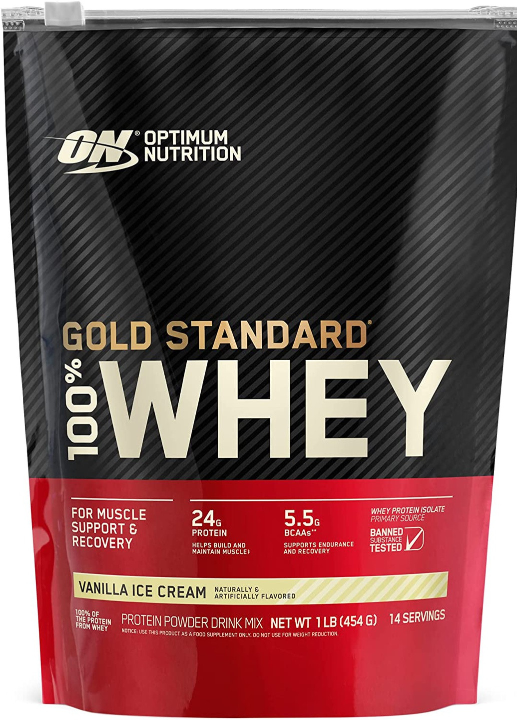 Протеїн 100% Whey Gold Standard 450g (Vanilla ice Cream) Optimum Nutrition (256566353)