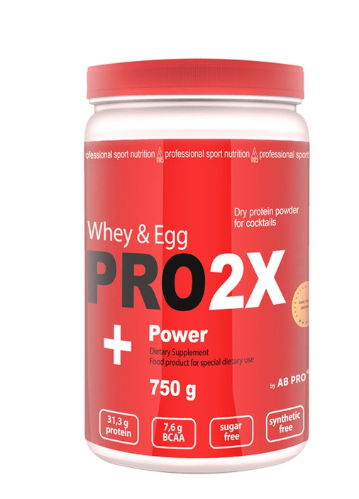 Протеин яично-сывороточный PRO 2X Whey/amp;Egg Power 750 г Клубника AB PRO (257941152)