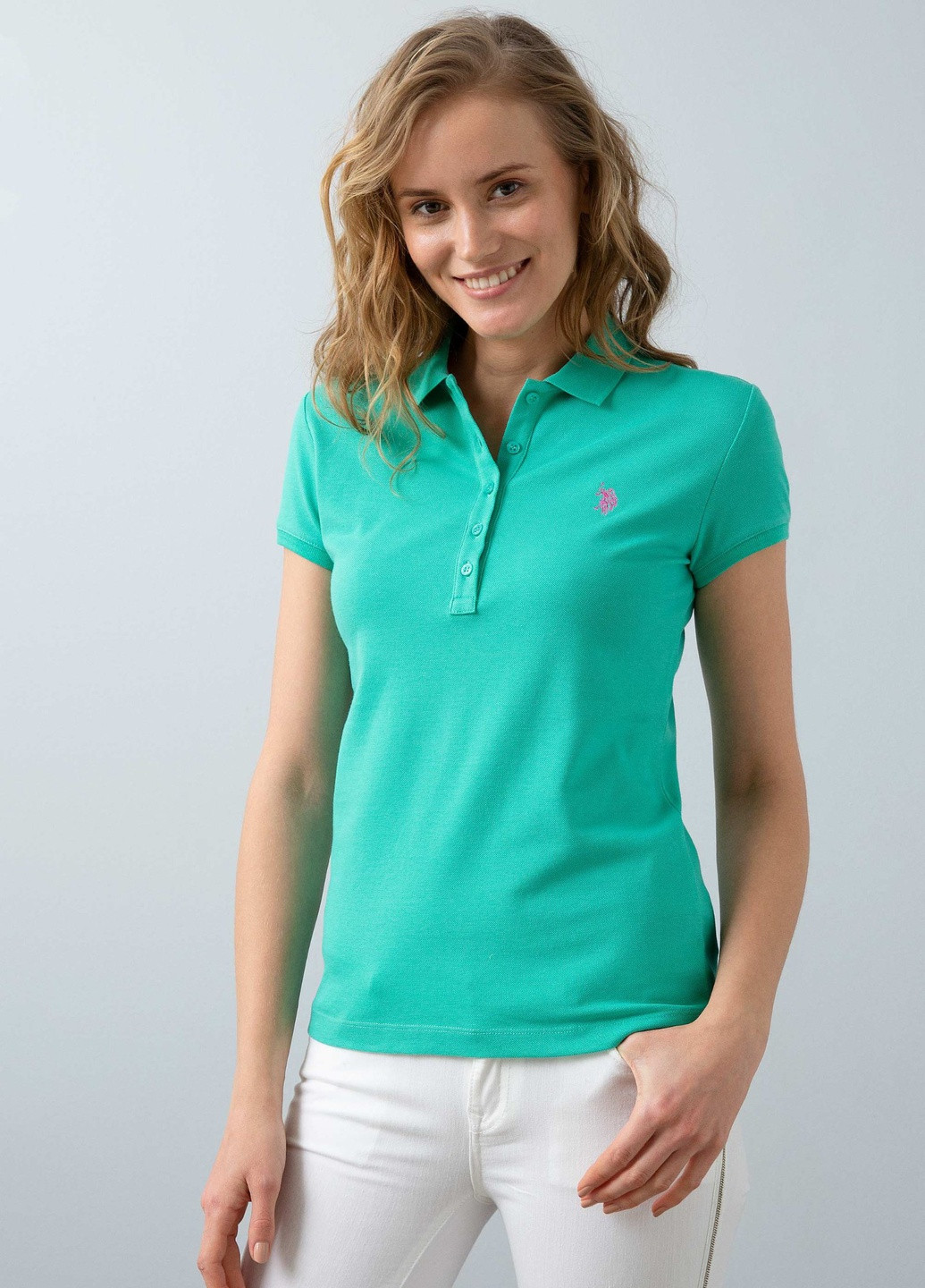 Мятная женская футболка-футболка U.S. Polo Assn.