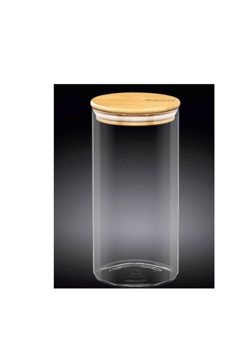 .Thermo.Емкость стеклянная для хранения с бамбуковой крышкой 10*25.5см 1600мл Wilmax (260954386)