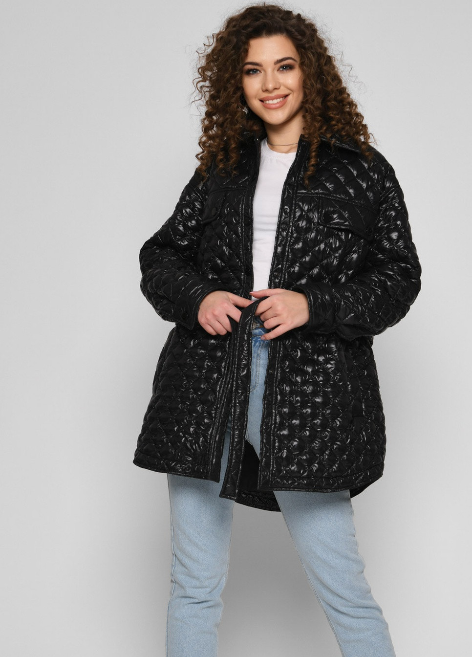 Чорна демісезонна куртка-сорочка X-Woyz