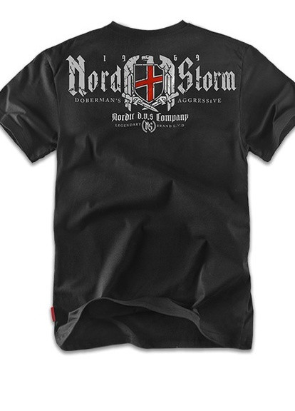 Черная футболка nord storm ts67bk Dobermans Aggressive
