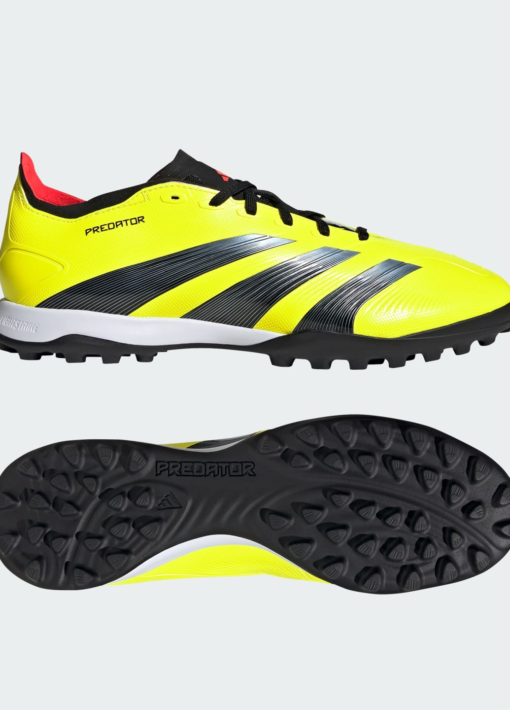 Желтые всесезонные футбольные бутсы predator 24 league low turf adidas