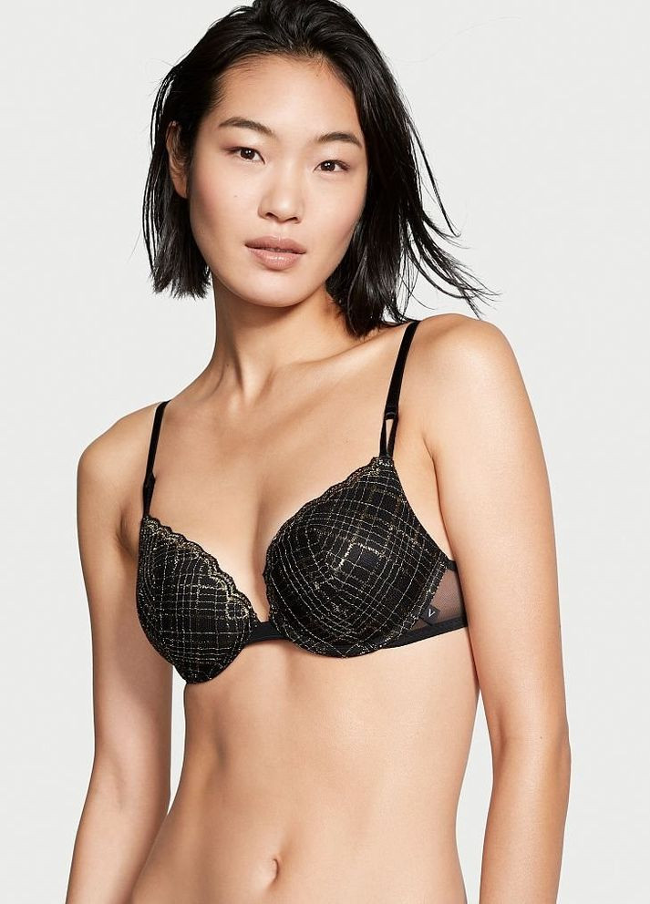 Чорний бюстгалтер чорний із золотистим Victoria's Secret