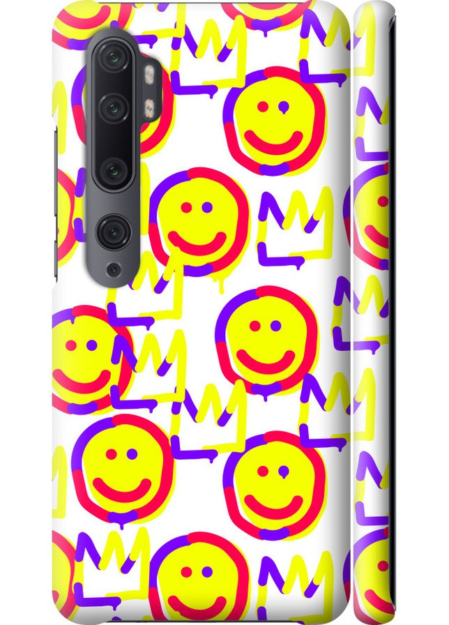3D пластиковый матовый чехол 'Смайлики v2' для Endorphone Xiaomi Mi Note 10 (258215404)